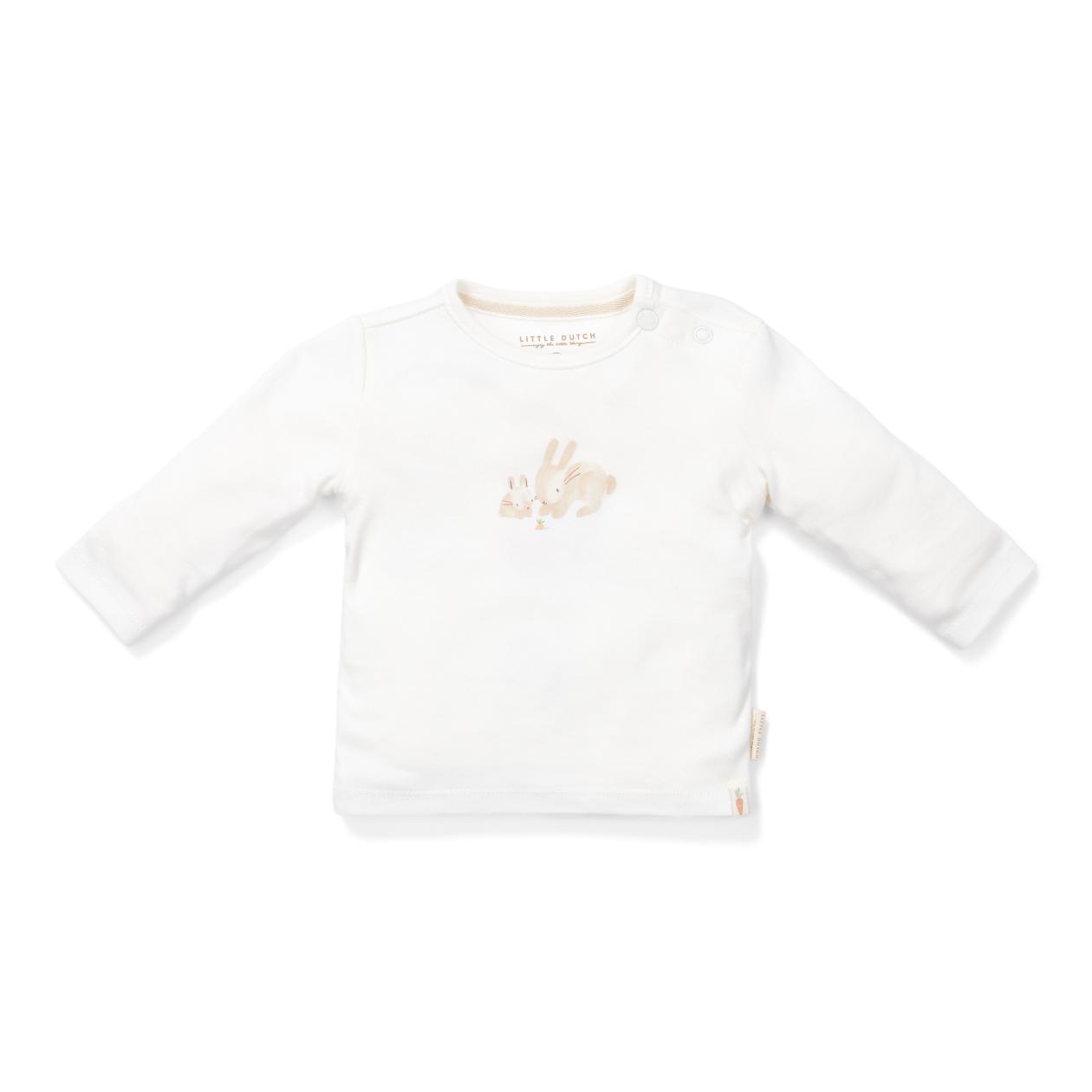 T-shirt Little Dutch lange mouwen baby bunny wit
