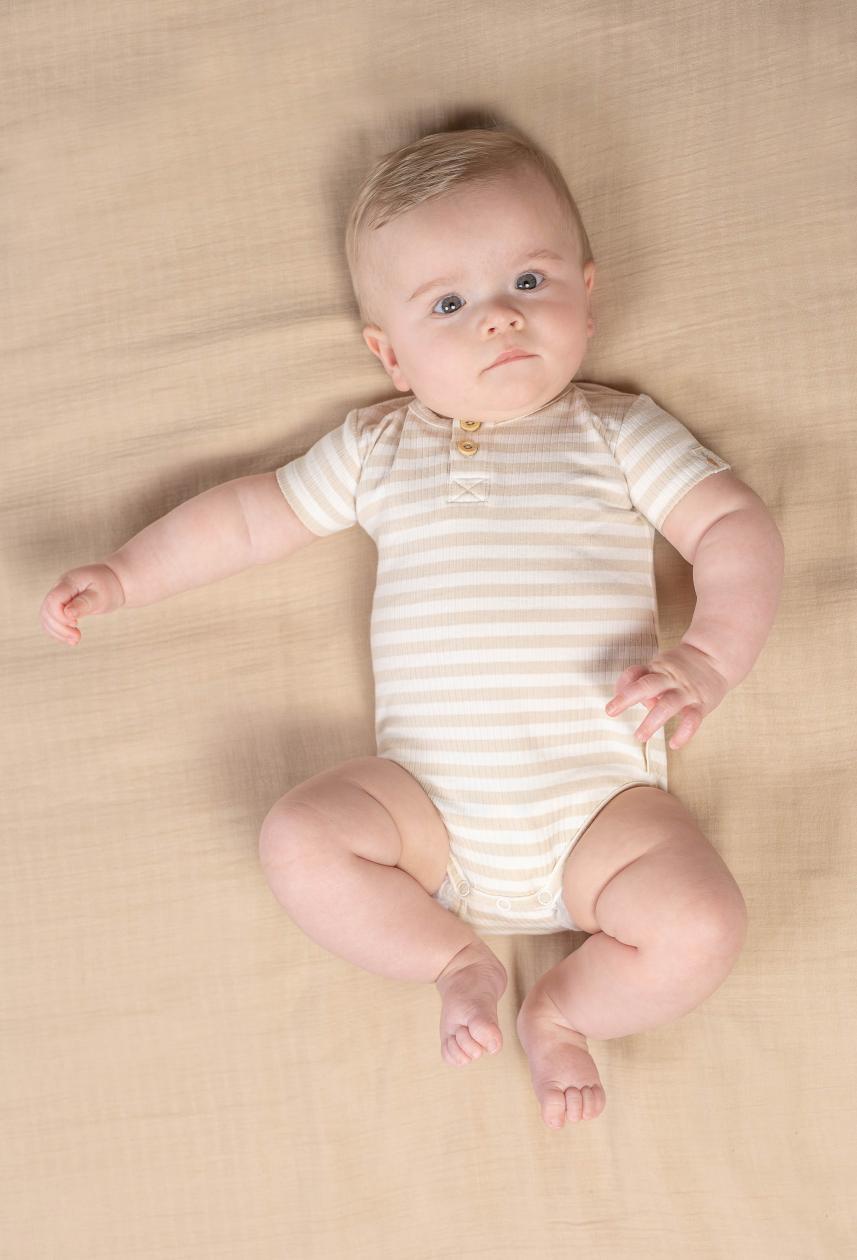 Body Little Dutch manches courtes baby bunny rayé